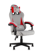 Кресло спортивное TopChairs Phantom ткань серо-красный