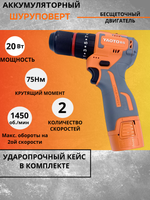 Шуруповерт бесщеточный Yaoto BS 50028-VF , от аккумулятора, Li-ion, 16,8 В, быстрозажимной патрон