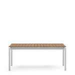 Уличный раздвижной стол Canyelles из полистирола и алюминия светло-серого цвета, 180 (240) x 100