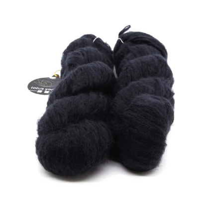 brushed cashmere yarn черно-синий 05