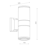 SL074.411.02 Светильник уличный настенный ST-Luce Черный/Черный LED 2*8W 4000K TUBO