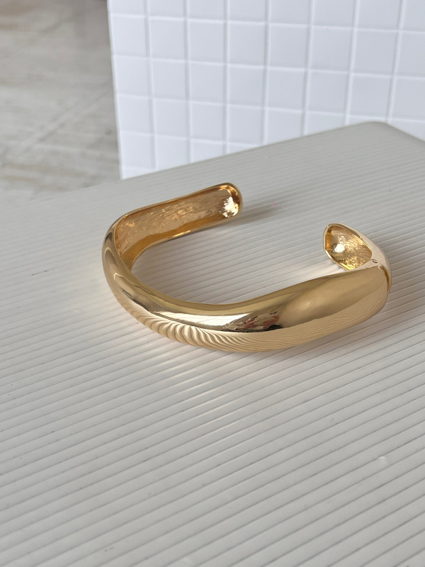 Чокер обруч мятое золото