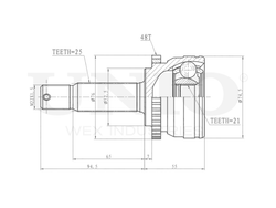 ШРУС внешний UNIO CVJ-20290