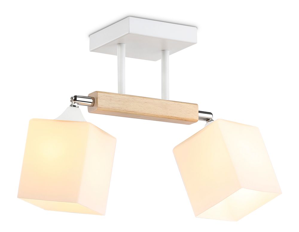 Подвесной светильник TR9511/2 WH/CH/FR белый/хром/белый матовый E27*2 max 40W 517*100*246