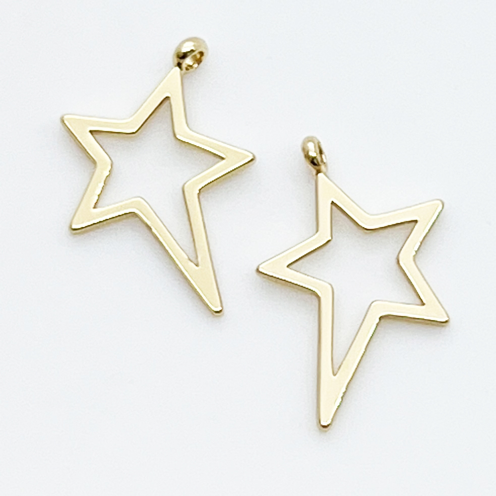Подвеска Звезда, цвет золото, размер 18*12 мм, цена за 1 шт