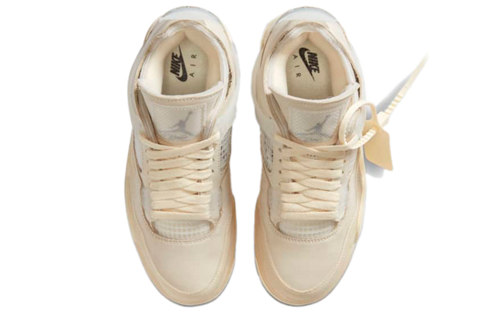 Кроссовки Off-White X Jordan Air Jordan 4 "Sail" (Женская размерная сетка)