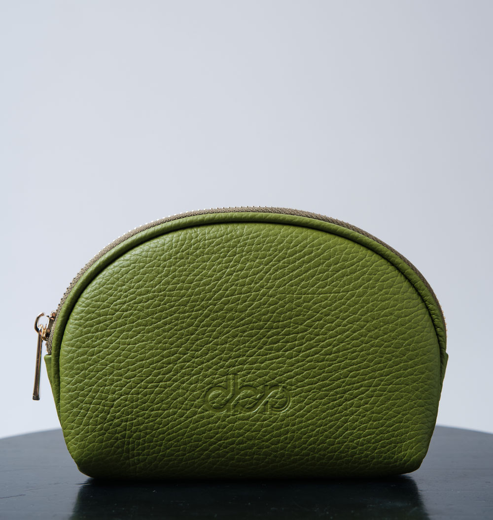 Косметичка кожаная DBR 15-41 зеленый бамбук