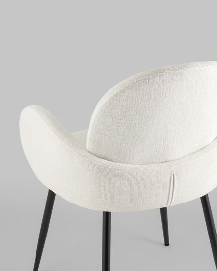 Стул обеденный Wave букле белый