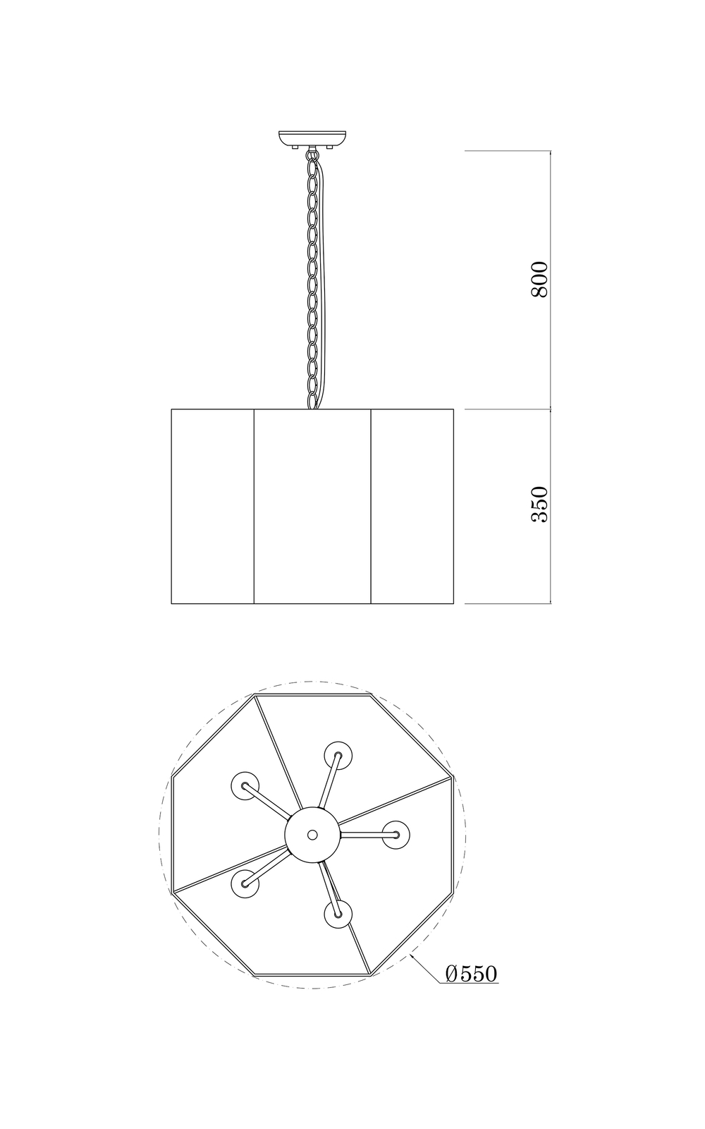 Светильник подвесной Moderli V1220-5P Rizar