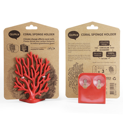 Держатель для мочалок coral sponge, красный
