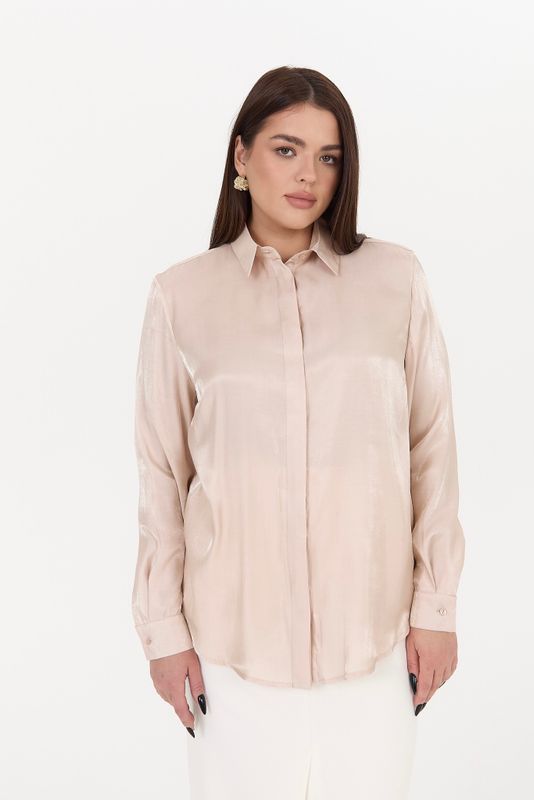 Блузка из вискозы, пудровый