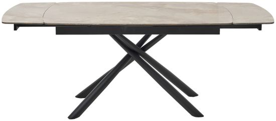 Стол RIVOLI 140 GLOSS AMBER JADE SOLID CERAMIC / BLACK