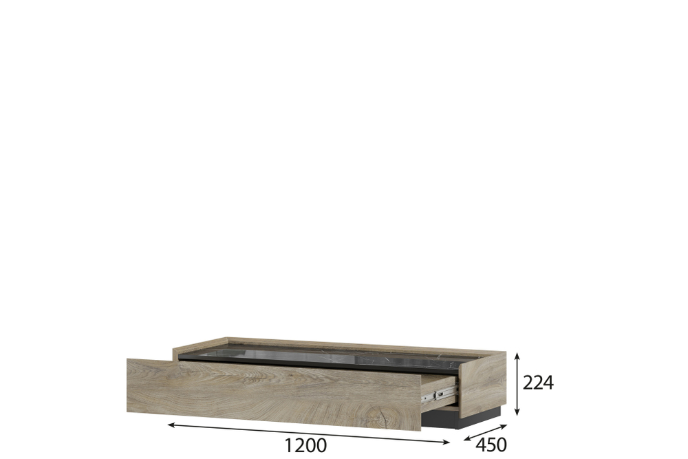 Этна (МебФонд) Тумба универсальная 1200мм (H-200мм)