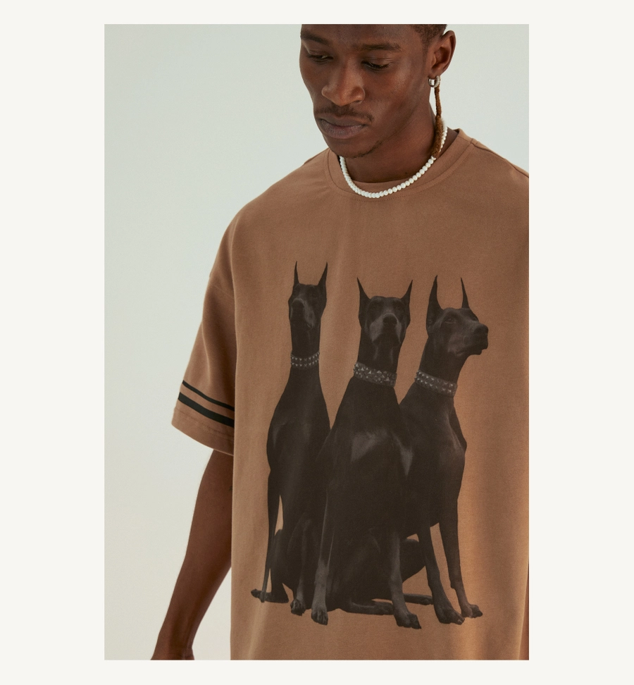 Футболка ER "Dobermans Striped Sleeves" Tee