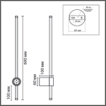 8311/12WL LEDIO LN26 437 золотой, металл/силикон Настенный светильник с диммером LED 12W 3000/4000/7000K 220V BRAM