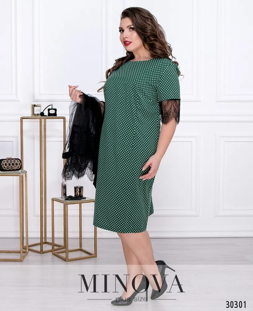 Платье 8603-темно-зеленый Minova