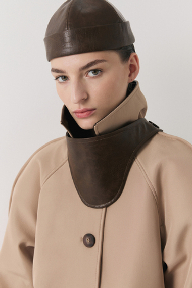 Шапочка из экокожи