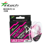 Шнур Intech Micron Braid PE X4 150м 0.104мм 4.54кг Pink #0.4 1шт 10lb