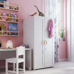 Шкаф - PLATSA/ SMÅSTAD / SMАSTAD  IKEA/ ПЛАТСА/СМОСТАД  ИКЕА, 60x57x123 см, белый