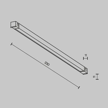 Трековый магнитный светодиодный светильник LED 6W 4000К TR240-2-6W4K-B чёрный Basis Exility Maytoni