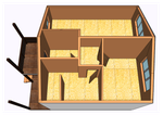 Каркас дома 7.8 x 9.5 м