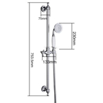 Лейка для душа, со стойкой и шлангом, хром, Gappo, G8016