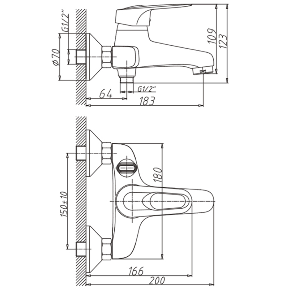 Смеситель для ванны 40к HB3204 HAIBA^