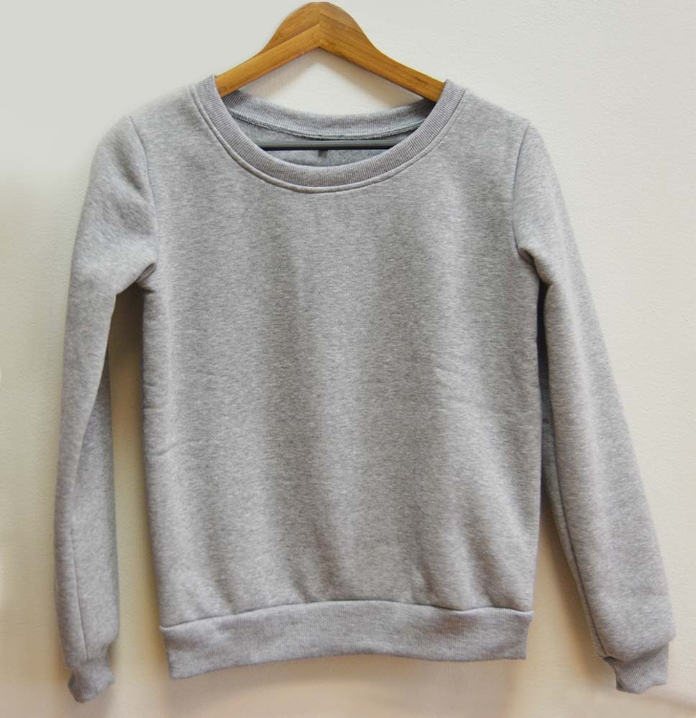 СВИТШОТ ЖЕНСКИЙ ФЛИС, 280 гр, светл.меланж, M-301_46 (М)