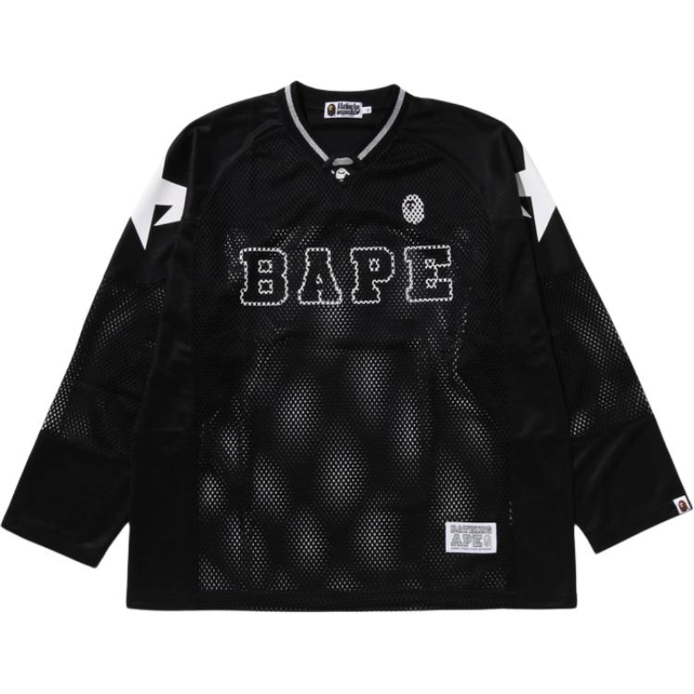 A Bathing Ape Line Camo Multilogo Relaxed Fit Football Jersey
