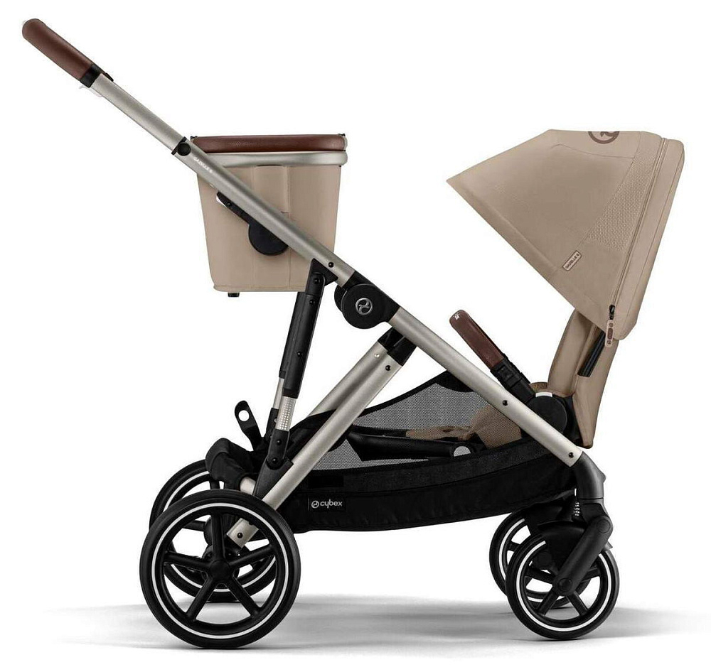 Прогулочная коляска Cybex Gazelle S TPE Almond Beige с корзиной и дождевиком