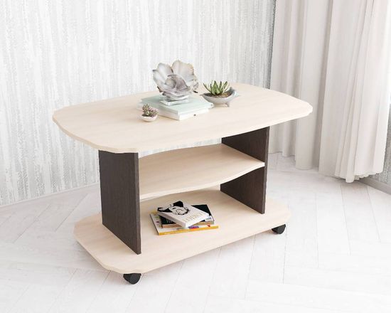 Стол журнальный КОНСУЛ-2 венге / дуб молочный