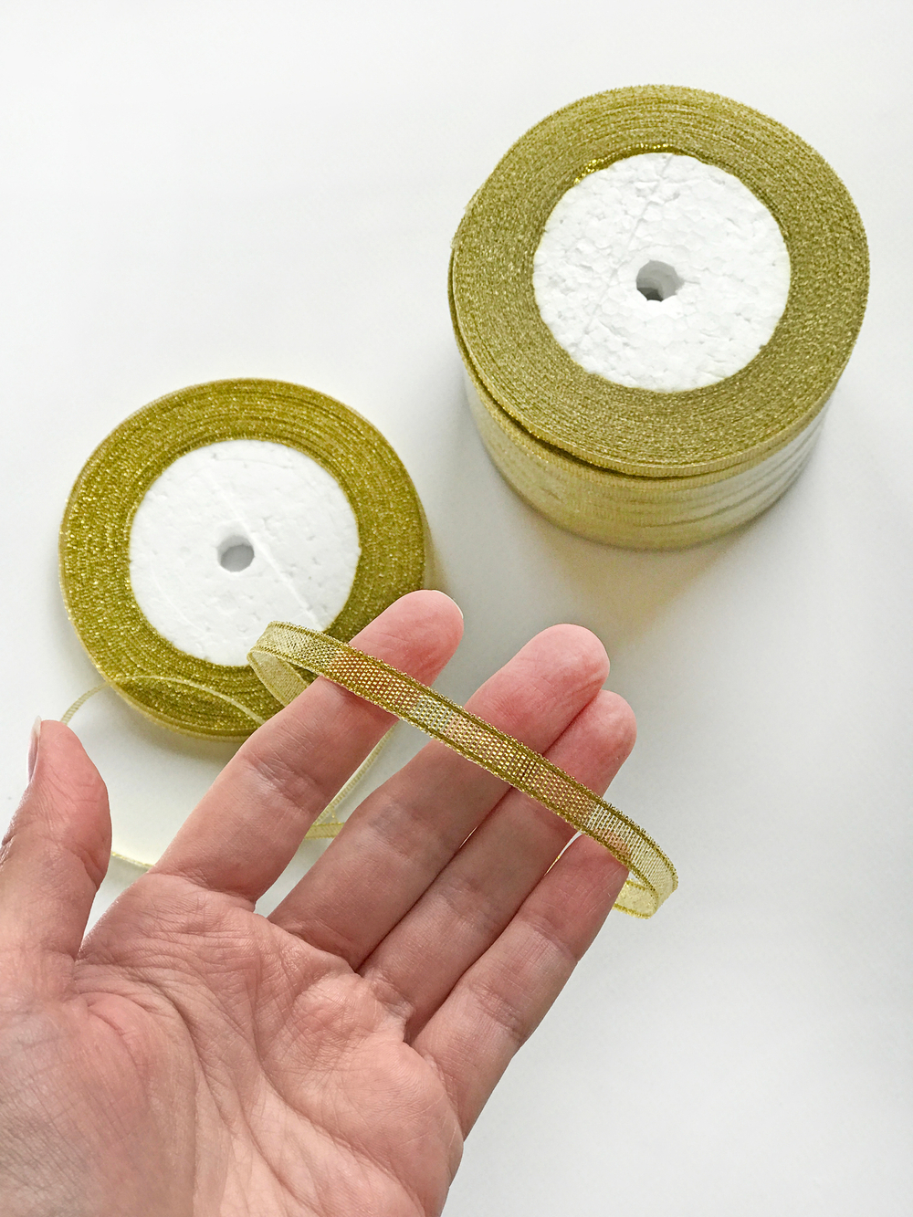 Лента парча 6 мм (25 ярд)  цвет золото