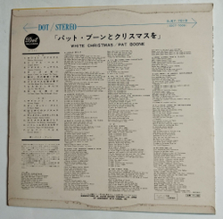 Винтажная виниловая пластинка LP Pat Boone White Christmas (Japan 1966)