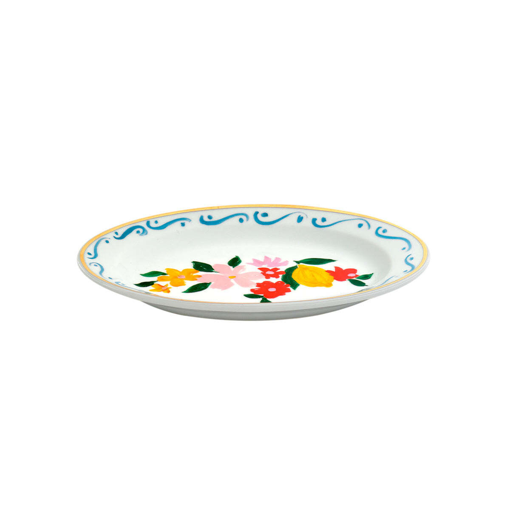 Блюдо овальное Bitossi Home Con Amore Fiori E Limoni (19.5 x 13 см)