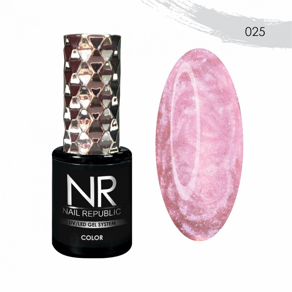 NR-025 Гель-лак, PEARL PRINT Жемчужно-сияющий (10 мл)
