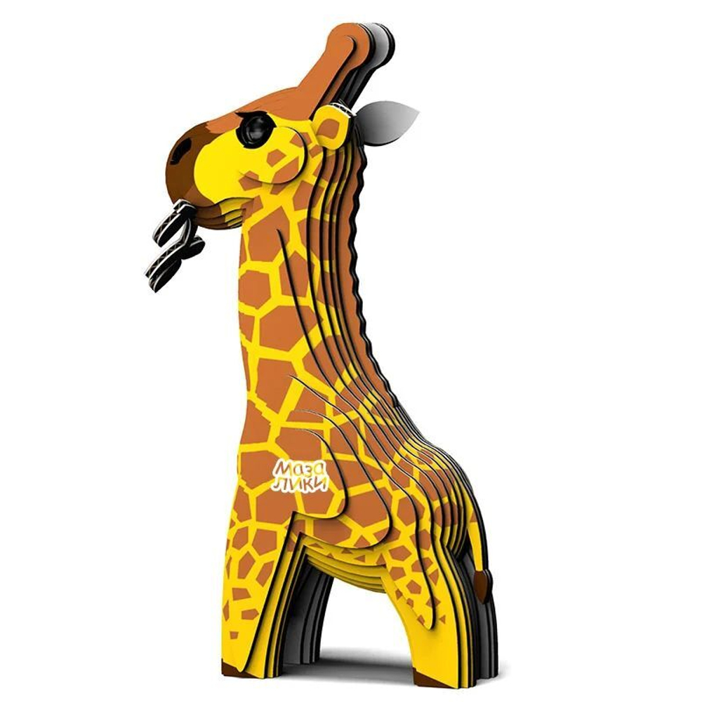 Развивающая 3D игрушка-пазл Тирекс из ЭКО-картона для самостоятельной сборки