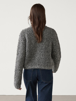 Massimo Dutti Кардиган из смесовой шерсти с пуговицами, серый