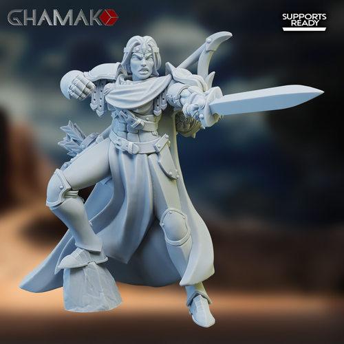 Grand Alliance Order Stormcast Eternal Judicator Воительница с луком и мечом №5 миниатюра для dnd, днд, pathfinder, фентези, Настольная игра, НРИ, Варгейм, РПГ