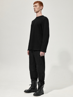 Лонгслив "Фуфайка". Черный