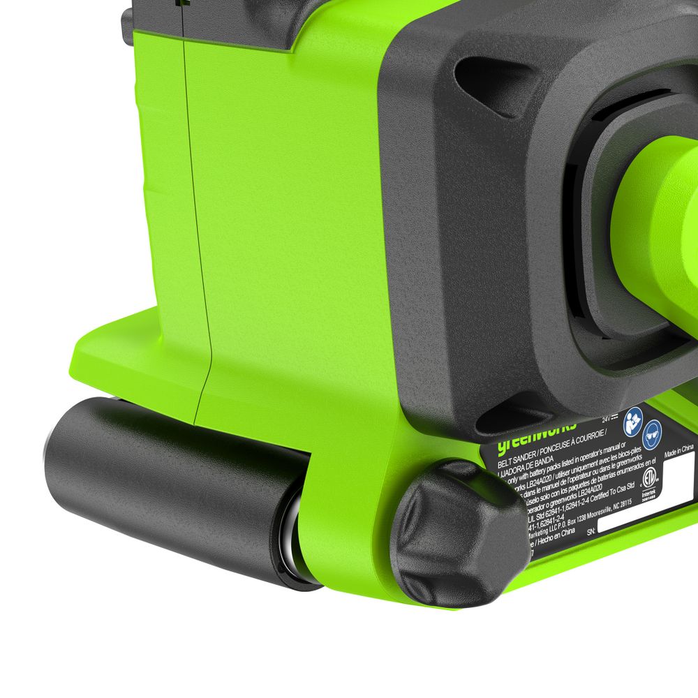 Ленточная шлифовальная машина акк. Greenworks G24BS, 24V, б/щет, 75х457мм, 259 м/мин,1х2Ач,ЗУ,кор (3100607CUA)