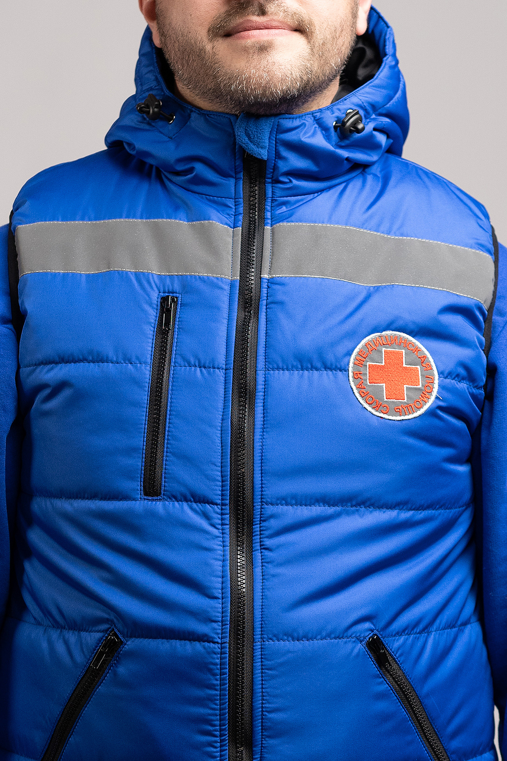 Жилет утепленный с капюшоном  мужской СП MedicLine