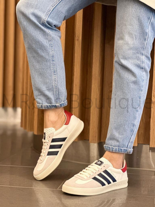 Женские белые кеды Gazelle adidas x Gucci