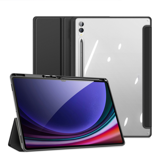 Чехол книжка черного цвета для Samsung Tab S10 Ultra, S9 Ultra и S8 Ultra, серия Toby Series от Dux Ducis