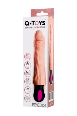 Реалистичный вибратор с подогревом A-Toys by TOYFA Benedick, TPE, телесный, 25 см