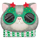 Блокнот НОВОГОДНИЙ СЕРЫЙ КОТ 12*11,7 см 30л