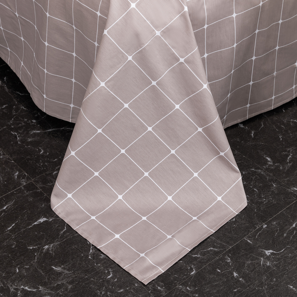 Комплект постельного белья Делюкс Сатин 100% хлопок на резинке LR441