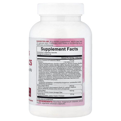Micro Ingredients, пробиотики для женщин, 120 вегетарианских капсул