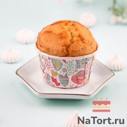 Формы бумажные с ламинацией «Маффин» 50х40 мм (Цветные сердца) 100 шт