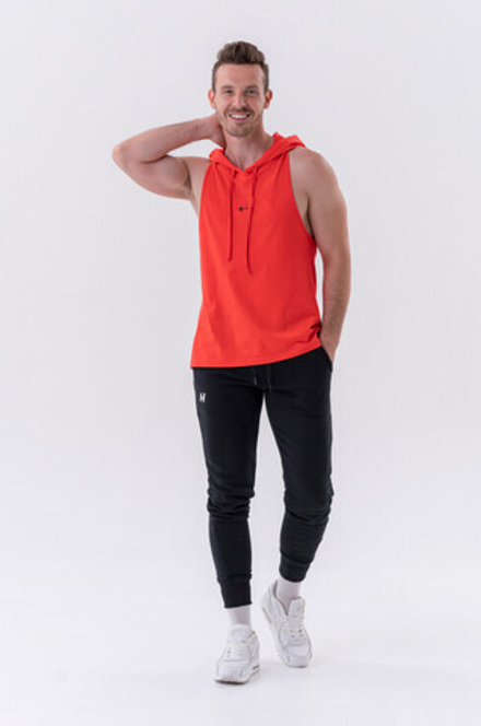 Майка Fitness Tank top with a hoodie 323 Красная