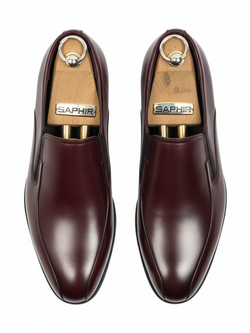 Универсальные туфли бордового цвета офисная классика без шнурков V572бордо Vorsh